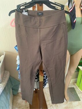 Express Chocolate Brown Ponte Slim Pants